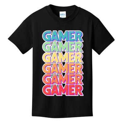 Retro Colorful Gamer Kids T-Shirt