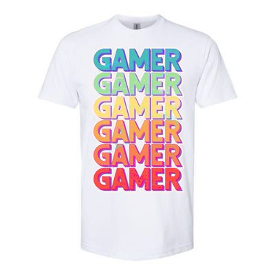 Retro Colorful Gamer Softstyle® CVC T-Shirt