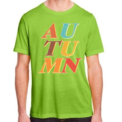 Retro Colors Autumn Letters  Adult ChromaSoft Performance T-Shirt