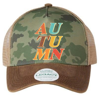 Retro Colors Autumn Letters  Legacy Tie Dye Trucker Hat