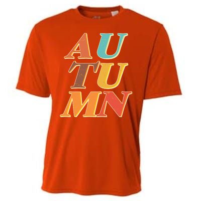 Retro Colors Autumn Letters  Cooling Performance Crew T-Shirt