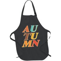 Retro Colors Autumn Letters  Apron