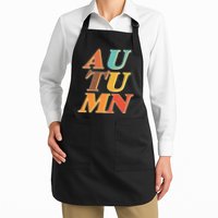 Retro Colors Autumn Letters  Apron