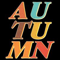 Retro Colors Autumn Letters  Apron