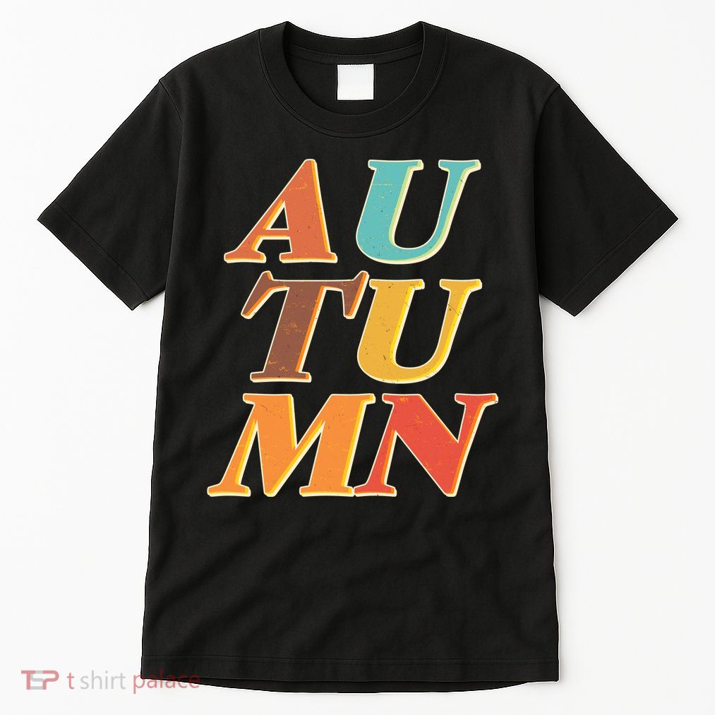 Retro Colors Autumn Letters  Tall T-Shirt