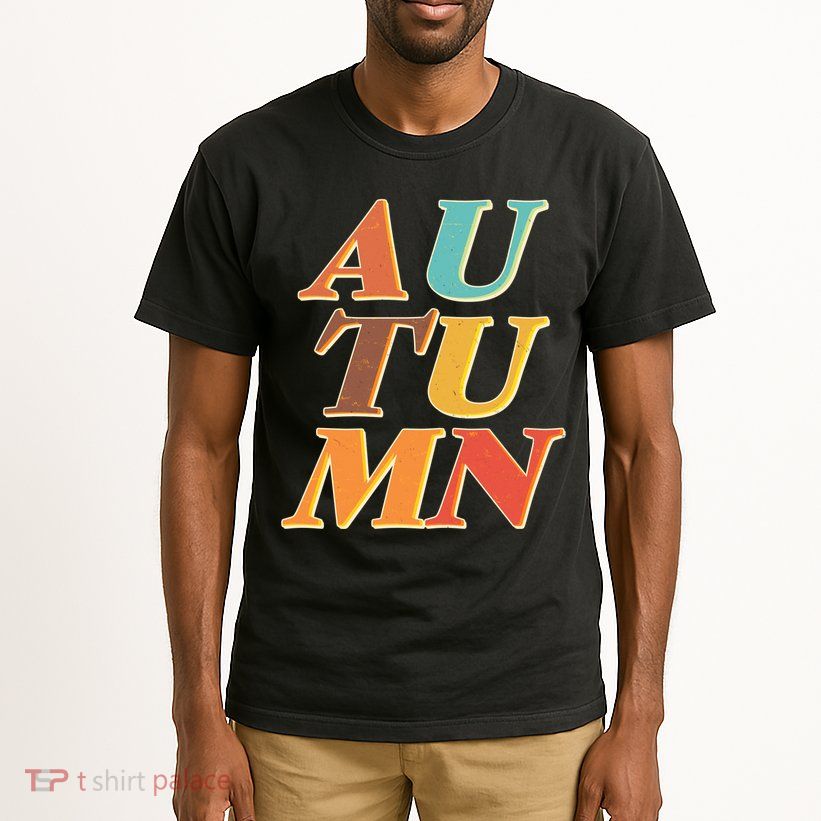 Retro Colors Autumn Letters  Tall T-Shirt
