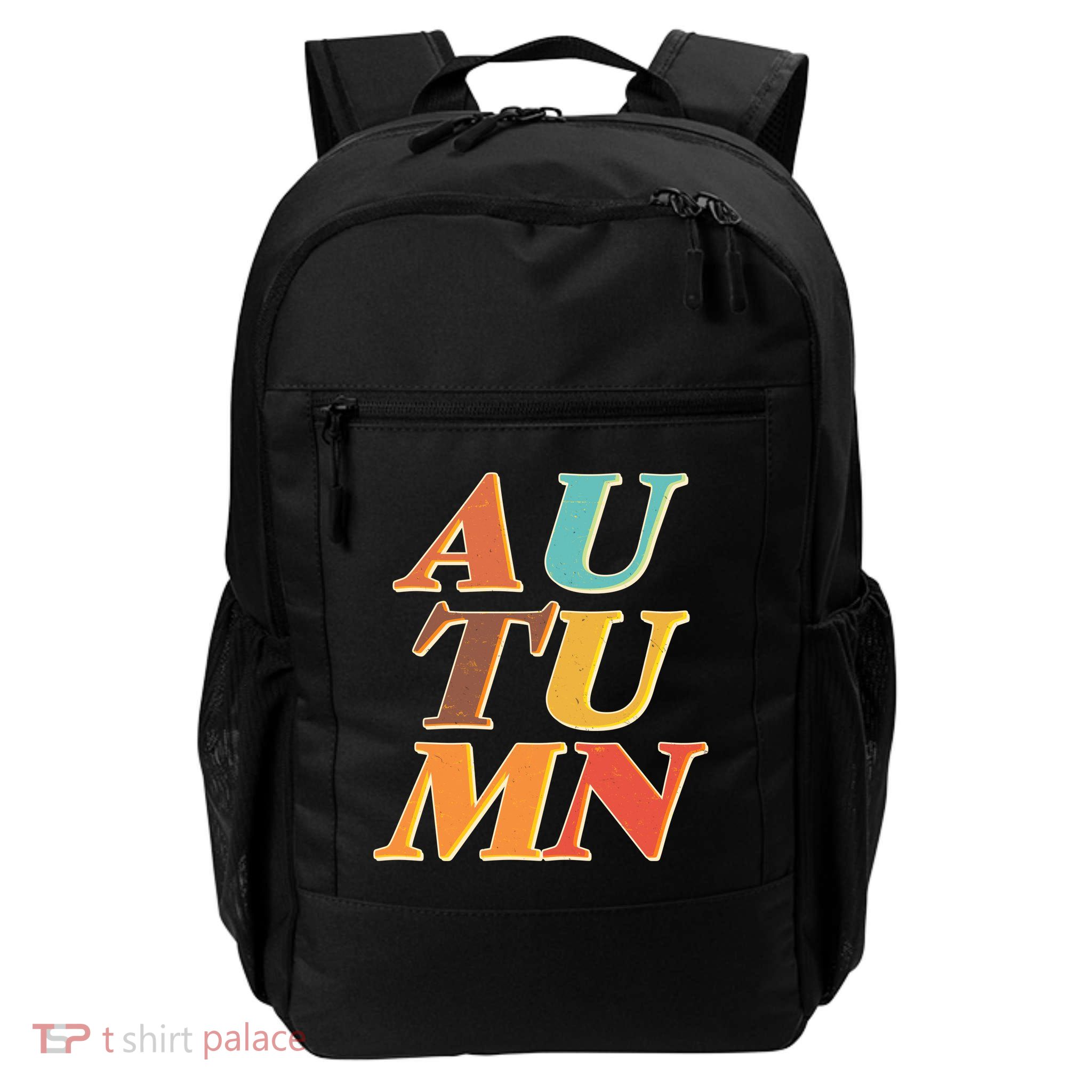 Retro Colors Autumn Letters  Backpack