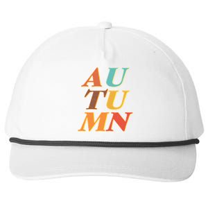 Retro Colors Autumn Letters  Snapback Five-Panel Rope Hat