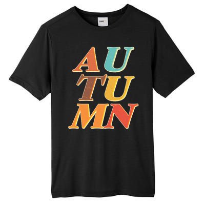 Retro Colors Autumn Letters  Tall Fusion ChromaSoft Performance T-Shirt