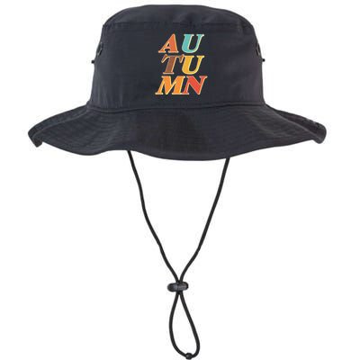 Retro Colors Autumn Letters  Bucket Hat