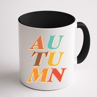 Retro Colors Autumn Letters  Mug