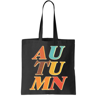 Retro Colors Autumn Letters  Bag
