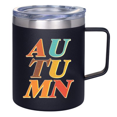 Retro Colors Autumn Letters  12oz Stainless Steel Coffee Mug