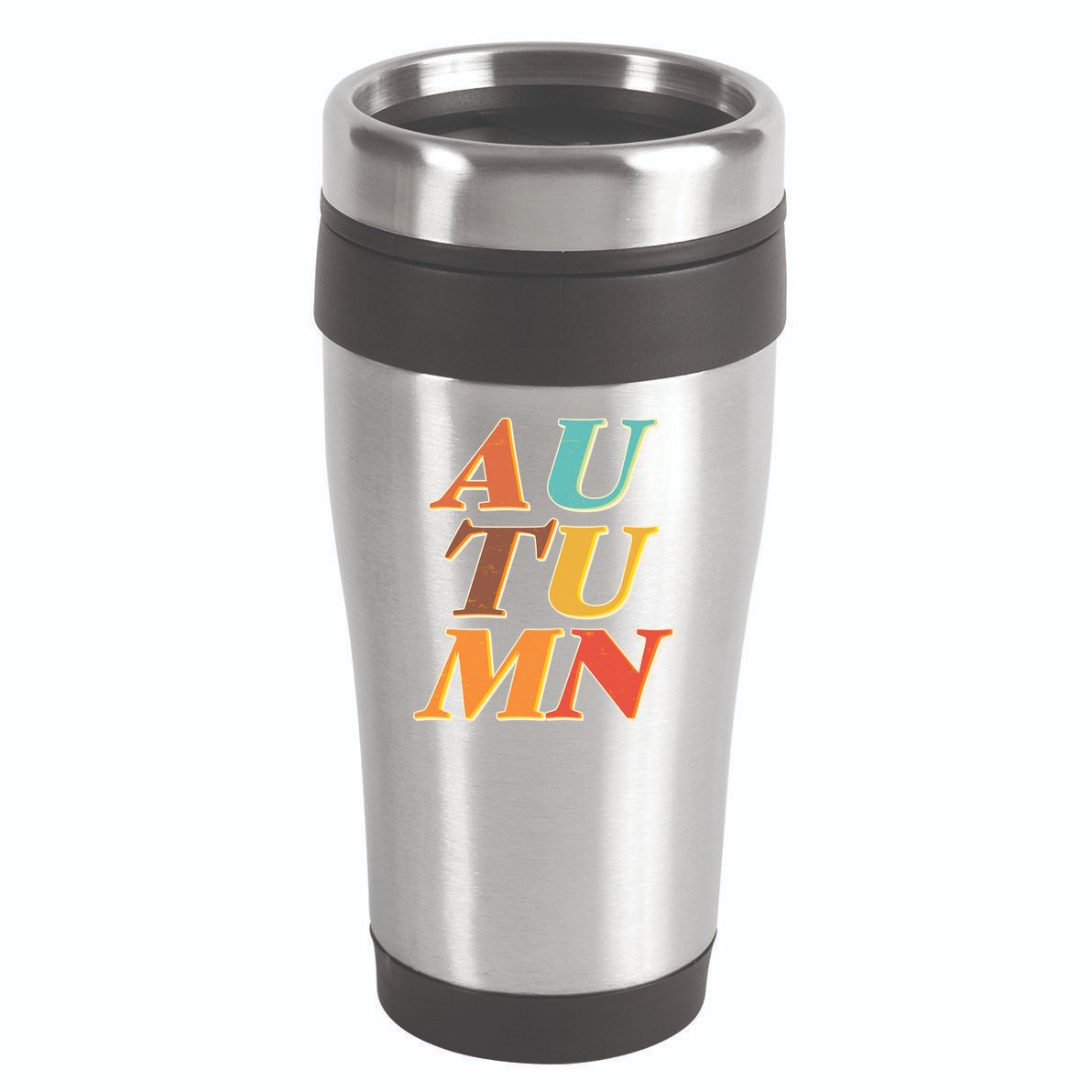 Retro Colors Autumn Letters  16oz Travel Tumbler