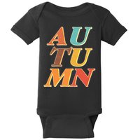 Retro Colors Autumn Letters  Baby Bodysuit