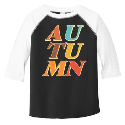 Retro Colors Autumn Letters  Toddler Fine Jersey T-Shirt