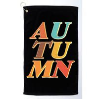 Retro Colors Autumn Letters  Golf Towel