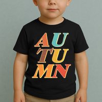Retro Colors Autumn Letters  Toddler T-Shirt