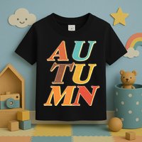 Retro Colors Autumn Letters  Toddler T-Shirt