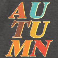 Retro Colors Autumn Letters  Vector Backpack