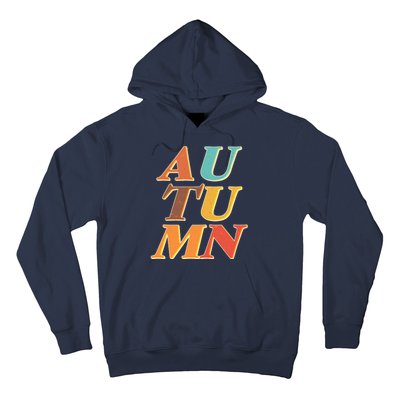 Retro Colors Autumn Letters  Hoodie