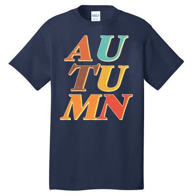 Retro Colors Autumn Letters  Tall T-Shirt