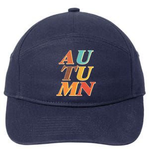 Retro Colors Autumn Letters  7-Panel Snapback Hat