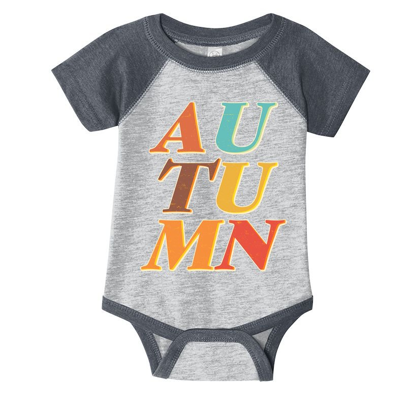 Retro Colors Autumn Letters  Infant Baby Jersey Bodysuit