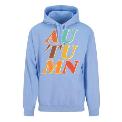 Retro Colors Autumn Letters  Unisex Surf Hoodie