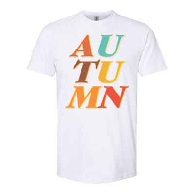 Retro Colors Autumn Letters  Softstyle CVC T-Shirt