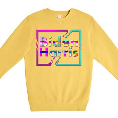 Retro Colors Biden Harris Premium Crewneck Sweatshirt