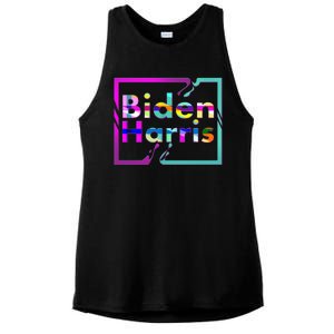 Retro Colors Biden Harris Ladies PosiCharge Tri-Blend Wicking Tank