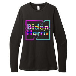 Retro Colors Biden Harris Womens CVC Long Sleeve Shirt