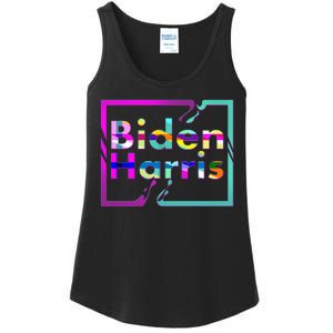 Retro Colors Biden Harris Ladies Essential Tank