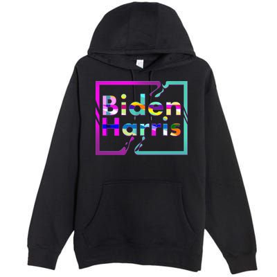 Retro Colors Biden Harris Premium Pullover Hoodie