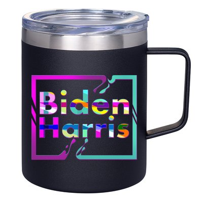 Retro Colors Biden Harris 12oz Stainless Steel Coffee Mug