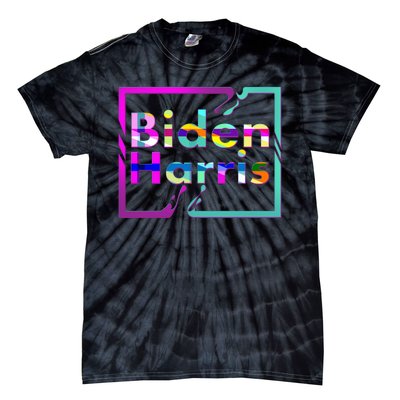 Retro Colors Biden Harris Tie-Dye T-Shirt