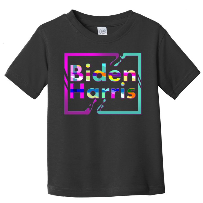 Retro Colors Biden Harris Toddler T-Shirt