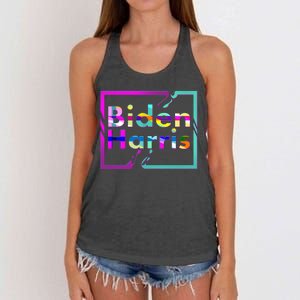 Retro Colors Biden Harris Women's Knotted Racerback Tank