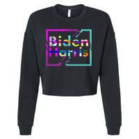 Retro Colors Biden Harris Cropped Pullover Crew