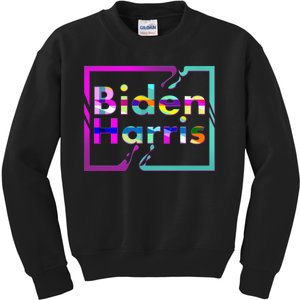 Retro Colors Biden Harris Kids Sweatshirt