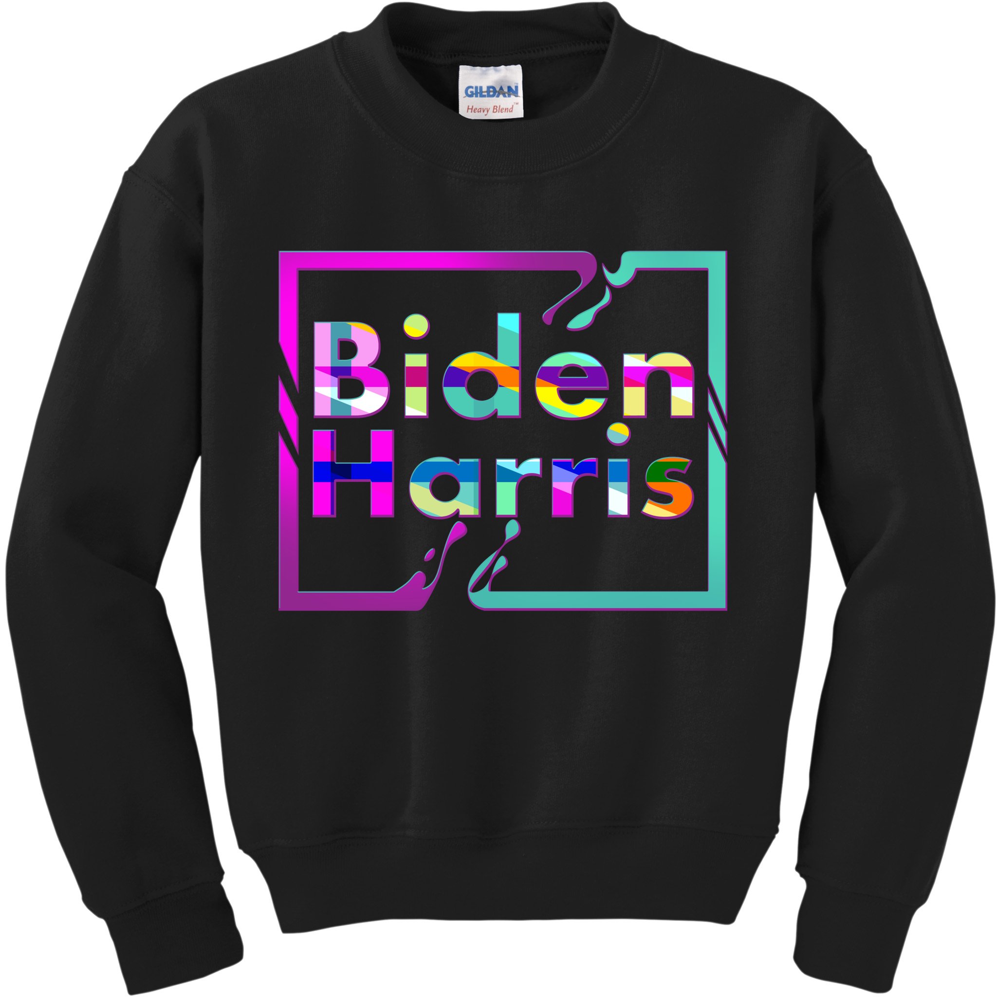 Retro Colors Biden Harris Kids Sweatshirt