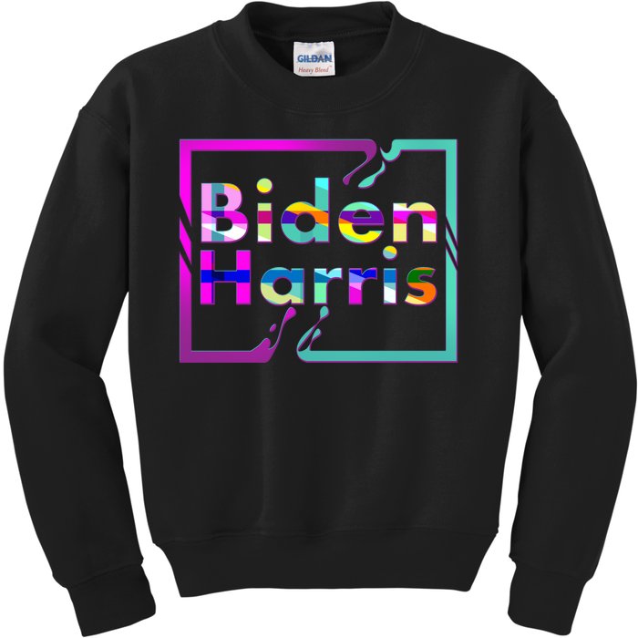 Retro Colors Biden Harris Kids Sweatshirt