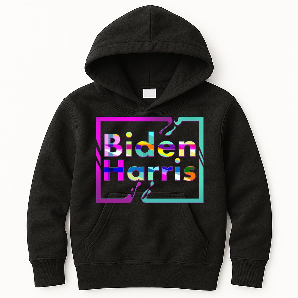Retro Colors Biden Harris Kids Hoodie