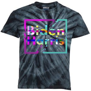 Retro Colors Biden Harris Kids Tie-Dye T-Shirt