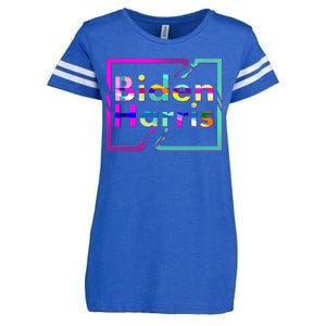 Retro Colors Biden Harris Enza Ladies Jersey Football T-Shirt