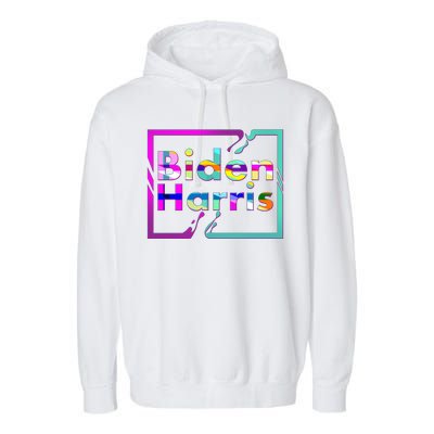 Retro Colors Biden Harris Garment-Dyed Fleece Hoodie