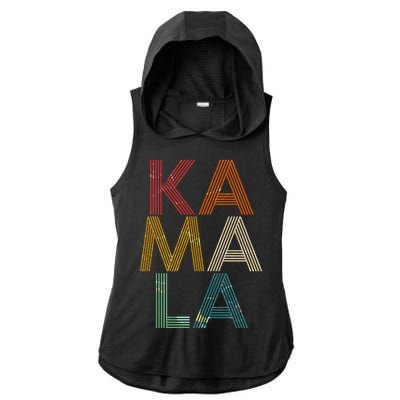 Retro Colors Kamala Ladies PosiCharge Tri-Blend Wicking Draft Hoodie Tank