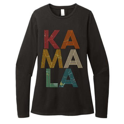 Retro Colors Kamala Womens CVC Long Sleeve Shirt