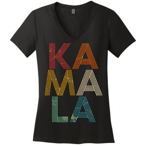 Retro Colors Kamala Women's V-Neck T-Shirt